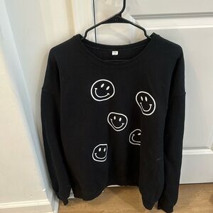 Dressed in LALA Oversized Crewneck with Smileys